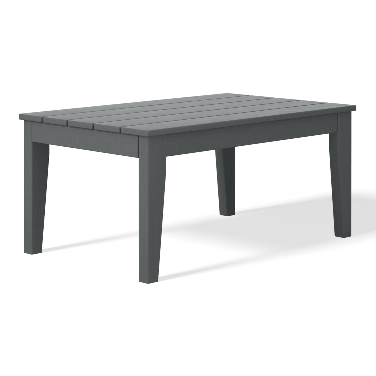 WestinTrends Malibu Low Outdoor HDPE Patio Rectangle Coffee Table, Gray