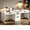 White, variant on DreamCurship 78 inch Two Person Desk with 5 Drawers, Computer Desk with Storage for 2 People, Home Office Workstation Desk, Modern Writing Table, Brown