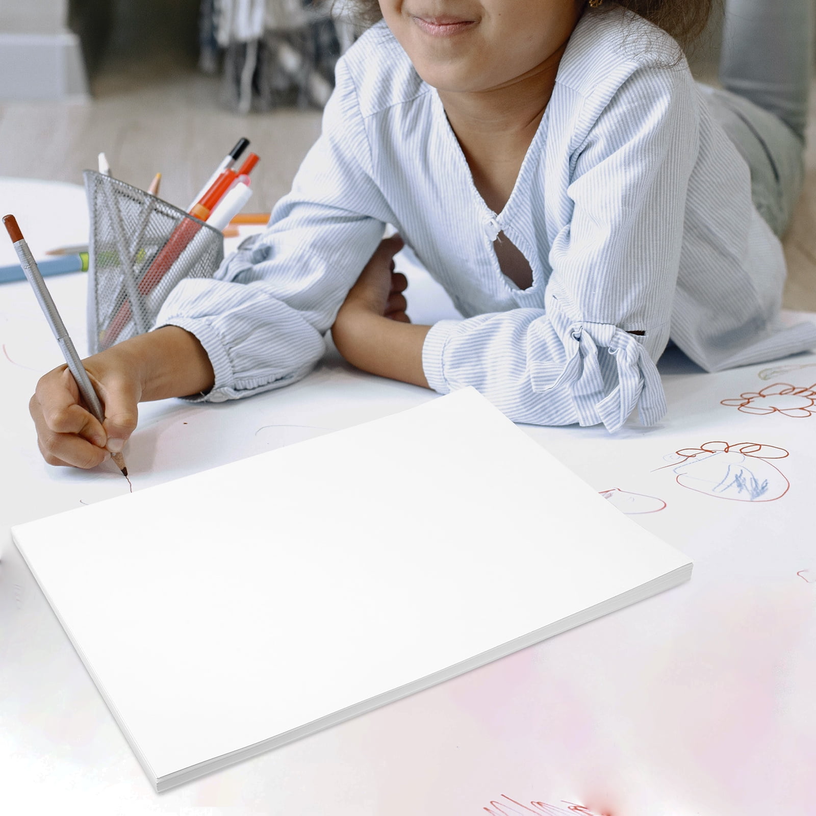 50pcs White Paper Craft Supplies for Kids Safe and Easy to Use with Compact Size