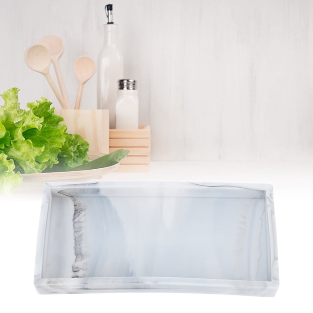 Storage Tray, Silicone Storage Tray Silica Gel Kitchen Sorting Plate Tray Cosmetics Organizer Tray for Bathroom Kitchen Living Room Dressing Table