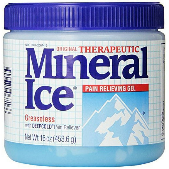 5 Pack - Mineral Ice Topical Analgesic Pain Reliving Gel 16Oz Each