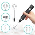 thumbnail image 7 of SATRINO Milk Frother Handheld Rechargeable, Frother Wand Drink Mixer Electric Whisk for Coffee, Detachable With 3 Stainless Whisks, Hand Mixer for Lattes, Cappuccino, Matcha, Egg, No Stand, White, 7 of 7