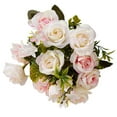 thumbnail image 1 of opvise 1 Bouquet 10 Heads European Style Artificial Royal Rose Home Room Decor Flowers, 1 of 8