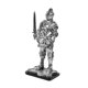thumbnail image 2 of Estatua de caballero, figura decorativa, pieza de arte coleccionable vintage, adorno de escritorio Plata, 2 of 9