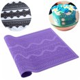 thumbnail image 4 of Silicone Cake Mold Rectangle Sugar Craft Lace Rectangle Shaped Bakeware DIY Fondant Mat Heat Resistant Kitchen DIY Baking Dessert Decorating Tool, 4 of 8