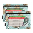 thumbnail image 6 of 2 Pack Flip Folders with Clear PVC Window Binder Pouches 3-Ring Binder Organizer for Office & Home Cute Otter Pattern, 6 of 6
