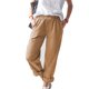 thumbnail image 4 of Pntutb Mujer Casual Color Sólido Bolsillos Cintura Elástica Cómodo Pantalones Rectos Pntutb Pntutb-4691, 4 of 5