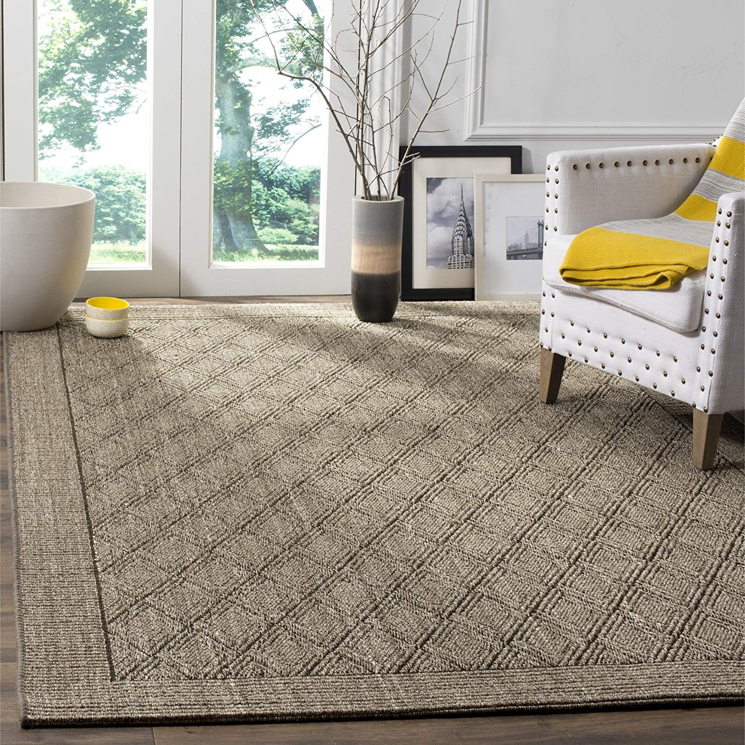 Safavieh Palm Beach Collection PAB351D Silver Sisal & Jute Area Rug (3