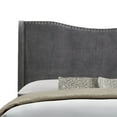 thumbnail image 3 of Home Design Kris Full Upholstered Wingback Bed Frame with Arched Wingback Headboard and Nailhead Trim, Dark Gray, Easy assembly, 3 of 7