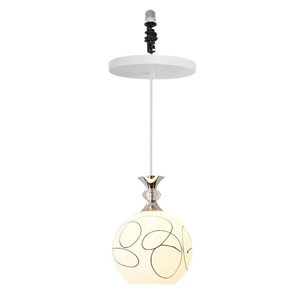 Kiven Instant Light Conversion Kit for 4/5/6inch Hole,Glass Farmhouse Lighting Recessed Can Light Conversion Kit to Pendant with E26 Screw-in Adapter for Kitchen Island Living TB1199