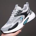 thumbnail image 4 of Men's 2025 Spring New Breathable Running Shoes - Lightweight Shock-Absorbing Anti-Slip Sneakers with PU Mesh & Teal Accents, Low-Top Design for Hiking, Outdoor, Casual & Daily Wear, Hiking Footwear,, 4 of 7