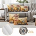 thumbnail image 6 of Yellow Truck Fall Outdoor Waterproof Pillow Covers, Thanksgiving Pumpkins Orange Ombre Decorative Square Throw Pillowcase Sofa Cushion Sham for Patio/Couch/Chair, 20"x20" 2 Pack, 6 of 8