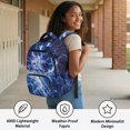 thumbnail image 4 of HELLHERO Blue Lightning Bolt Print Multi Pocket School Bookbag with Soft Padded Lightweight School Bag, Breathable 17 Inch Kids Backpack for Middle Travel, 4 of 8