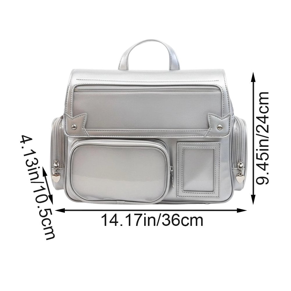 Hzzsbu Japanese Kawaii Ita Bag with Clear Window 3 Carrying Styles Shoulder Bag