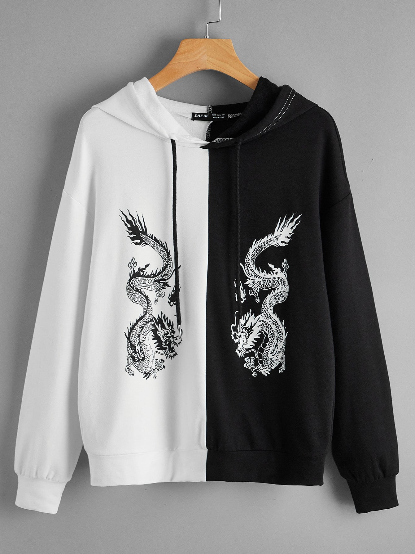 two tone hoodie women's