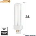 thumbnail image 2 of Sylvania 13W 4-Pin G24Q-1 Plug-In base 2700K Compact Fluorescent bulb, 2 of 3
