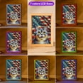 thumbnail image 3 of Patriotic British Shorthair Stained Glass Portrait American Flag Acrylic Plaque with Wood Photo Frame Box Cat Lover Kitten Owner Gifts Light Box - 01010, 3 of 5