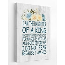 I Am The Daughter of King Bible Verses Religious Canvas Wall Art Prints 11x14 Inch Inspirational Christian Rustic Decor For Home Bedroom Living Room Office,Gifts For Christian Women Daughter