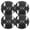Black, variant on Ryvnso Black White Plaid Checkered Round Plate Mats Dining Table Placemat Set of 4 for Holiday Decoration