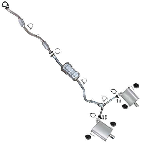 Northeastern Exhaust Catalytic Resonator & Pair of Mufflers Kit Fits for 2008–2010 Subaru Impreza 2.5L - Direct-Fit EPA-Approved | Stainless Steel