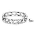 thumbnail image 2 of Womens Silver Rings High polished (no plating) 316L Stainless Steel Ring with AAA Grade CZ in Clear DA111, 2 of 5
