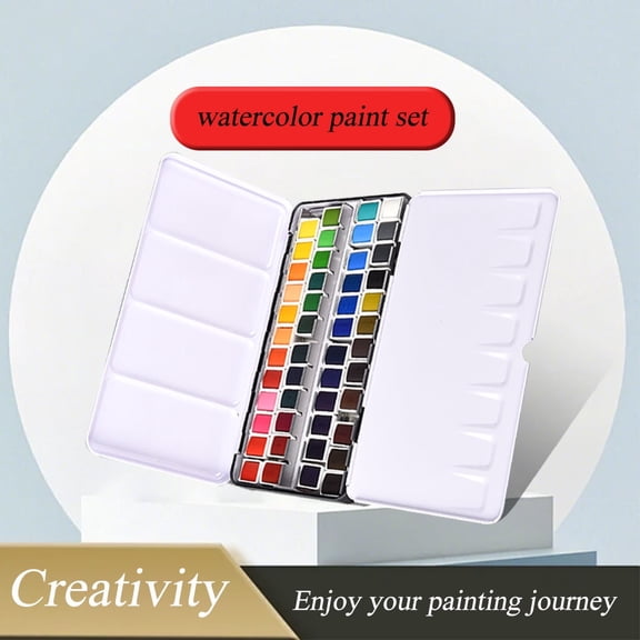48 PCS Assorted Colors Foldable Watercolor half pan paint sets painting colour box set