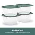 thumbnail image 4 of Rubbermaid TakeAlongs Clear Food Storage Container with Lid, 5.2 Cup, Green, Pack of 4, 4 of 6