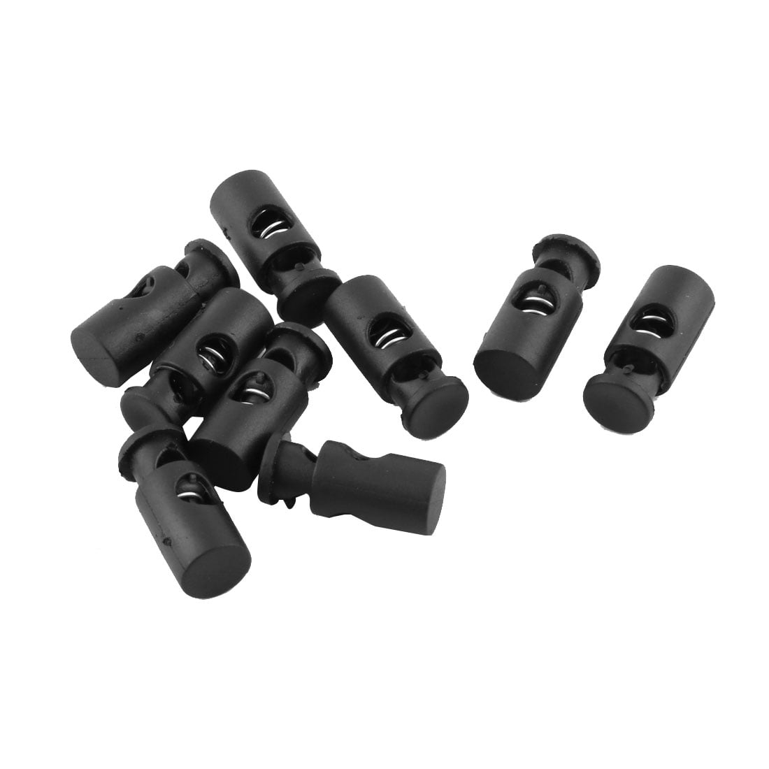 Travel Cord Locks Spring Loaded Stopper Toggle Buckle Rope Clamp 9PCS