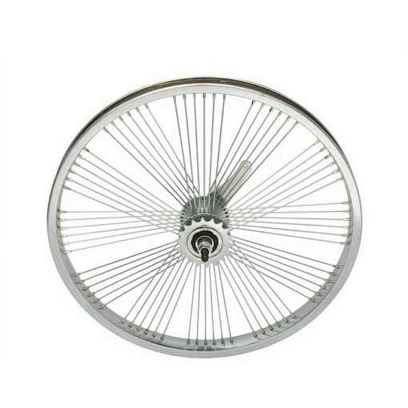 20" Fan 72 Spoke Coaster Wheel 14G Chrome. Bicycle wheel, bike wheel, Lowrider bike wheel, lowrider bicycle wheel