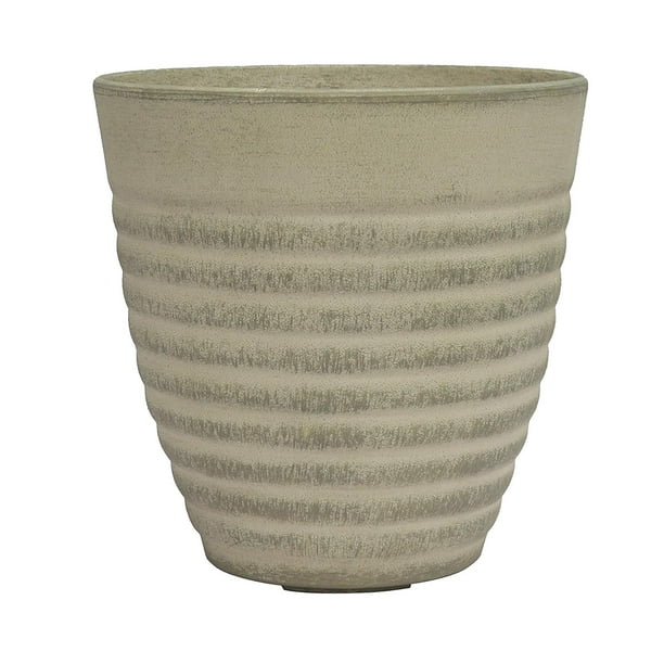 Happy Planter 608410079274 Planter 13 6 X 13 6 X 14 Smokey Cream Walmart Com Walmart Com