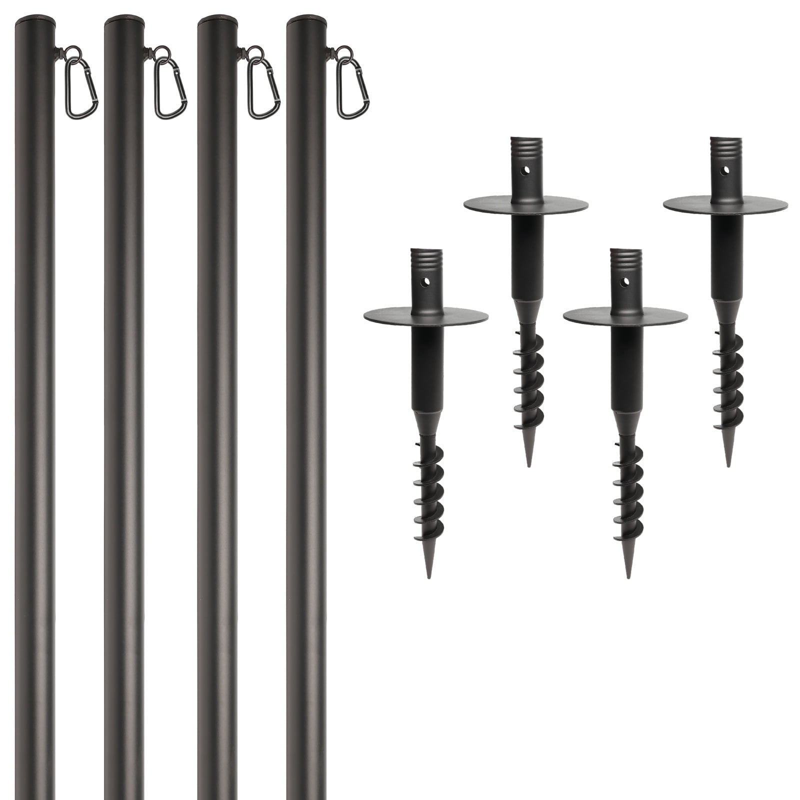 Premium String Light Poles - Extends to 10 Feet – Yard Mount (Grass/Dirt)