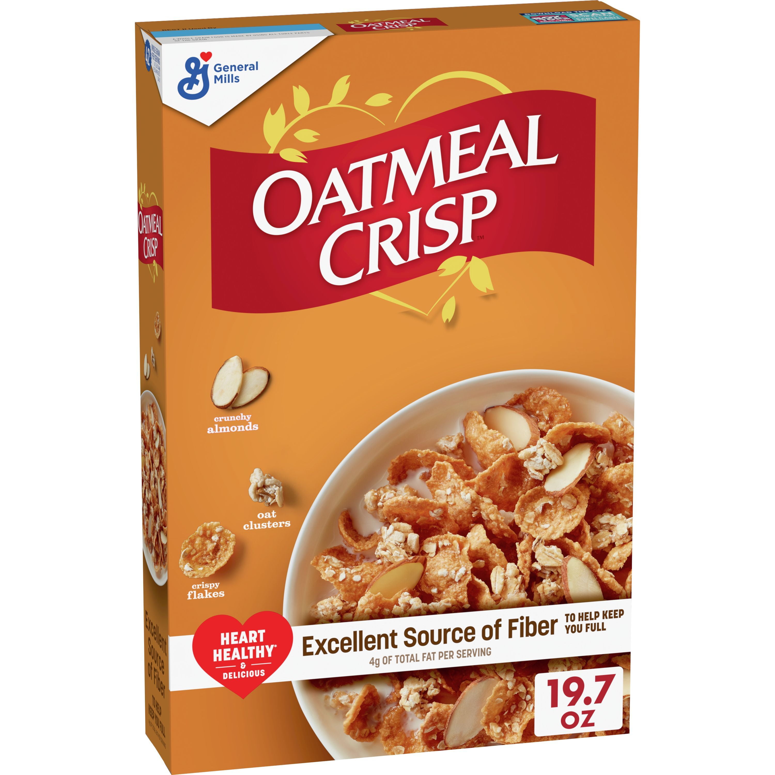 Crunchy Almond Oatmeal Crisp Breakfast Cereal