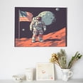 thumbnail image 6 of Gukieu Astronaut With American Flag Print Horizontal Canvas Decorative Painting 12x16 Inch Shrinkage Resistant Frame Hanging Home Wall Art Decor, 6 of 6