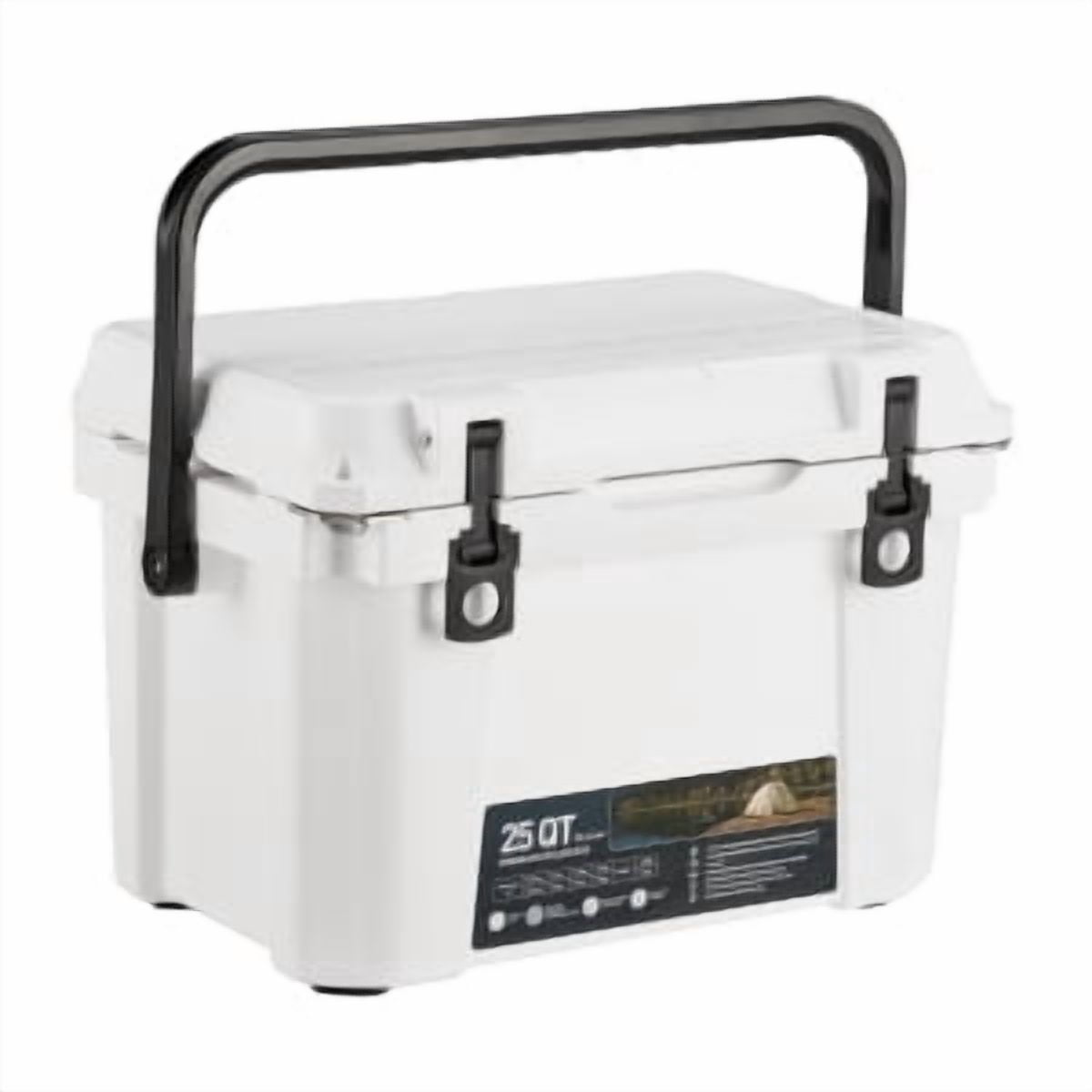 20 Quart Hard Camping Cooler, Adventure Outdoor Cooler Portable Insulated Ice Chest Cooler Box with Heavy Duty Handle, 5-Day Ice Retention, Great Camping Cooler with Easy Carry Top Handle Cooling Ice