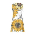 thumbnail image 5 of Viikei Womens Summer Dresses under $10,Comfortable Short Sleeve Dress,Women's Printed Lace Sleeveless Pocket V-Neck Dress Yellow XXXL, 5 of 5