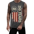 thumbnail image 5 of Mens Shirts 4th of July Patriotic Graphic Muscle Tank Top Sleeveless Shirt Workout Casual Summer Wear, 5 of 5