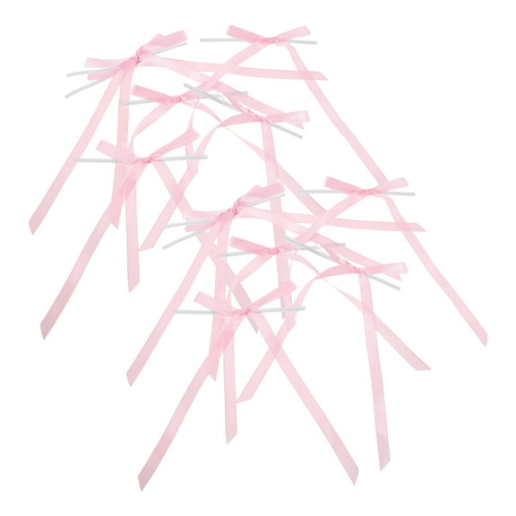 ELAYARD 40Pcs Pink Bow Cake Decorations for Birthday Party Elegant Bowknot Toppers DIY Dessert Decor