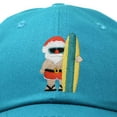 thumbnail image 2 of DALIX Christmas Surfing Santa Baseball Cap Embroidered Hat in Teal, 2 of 7