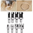 thumbnail image 4 of 8pcs / set Carbon Steel Wood Plug Cutter 10mm Round Shank Drill Bit Accessory, 4 of 11