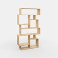 thumbnail image 5 of Ada Home Decor Furniture Multiple Tier Open Shelf Oak Berkshire Modern Bookcase, 5 of 7