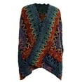 thumbnail image 2 of Aoujea Women's Fall Winter Shawl Wrap Scarf, Cozy Wrap Shawl Bohemian Coarse Thread Ethnic Style Knitted Cardigan Versatile Pocket Shawl Sweater Coat Blanket Wrap Shawl Scarves, 2 of 5