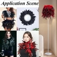 thumbnail image 5 of 5m Red Rooster Feather Fringe Trim 13-18cm Natural Feather Trimming Decoration Rooster Hackle Feather Trim Ribbon for DIY Cosplay Costume Carnival Decor Shawl Skirt Accessories, 5 of 9