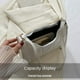 thumbnail image 4 of Bolso de hombro de cuero PU para mujer, bolsa de mano de Color sólido con asa pequeña, con cremallera, a la moda, 4 of 5