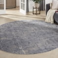 thumbnail image 4 of Nourison Rustic Textures Contemporary Indoor Area Rug Grey/Beige 5'3" x round, 4 of 8