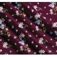 thumbnail image 3 of Soimoi Cotton Poplin Fabric Leaves & Periwinkle Floral Print Fabric by the Yard 42 Inch Wide, 3 of 7