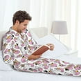 thumbnail image 5 of Bingfone Men's Pajama Set 2 Piece Loungewear PJs, Long Sleeve with Pajama Pants-French Bulldog Duck, 5 of 7