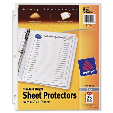 Alvin Archival Print Protector - Standard Weight Sheet Protectors, Pack of 25 Sheet Protectors (75530), Acid free and archival safe, won't lift print from your papers By Avery