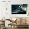 thumbnail image 5 of Elephant Stock Arctic Wolf Wall Art - Horizontal Canvas Wall Art - Living Room Wall Decor - Animal Canvas - Blue And Gray Decor - 30" x 20", 5 of 8
