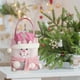 thumbnail image 5 of Bolsa de Regalo de Navidad | Embalaje de regalo y caramelo de Navidad de mano | Saco de Navidad de poliéster reutilizable | Diseño de oso de muñeco de nieve de Santa | Rosa | 16,5 x 9,06 pulgadas, 5 of 6
