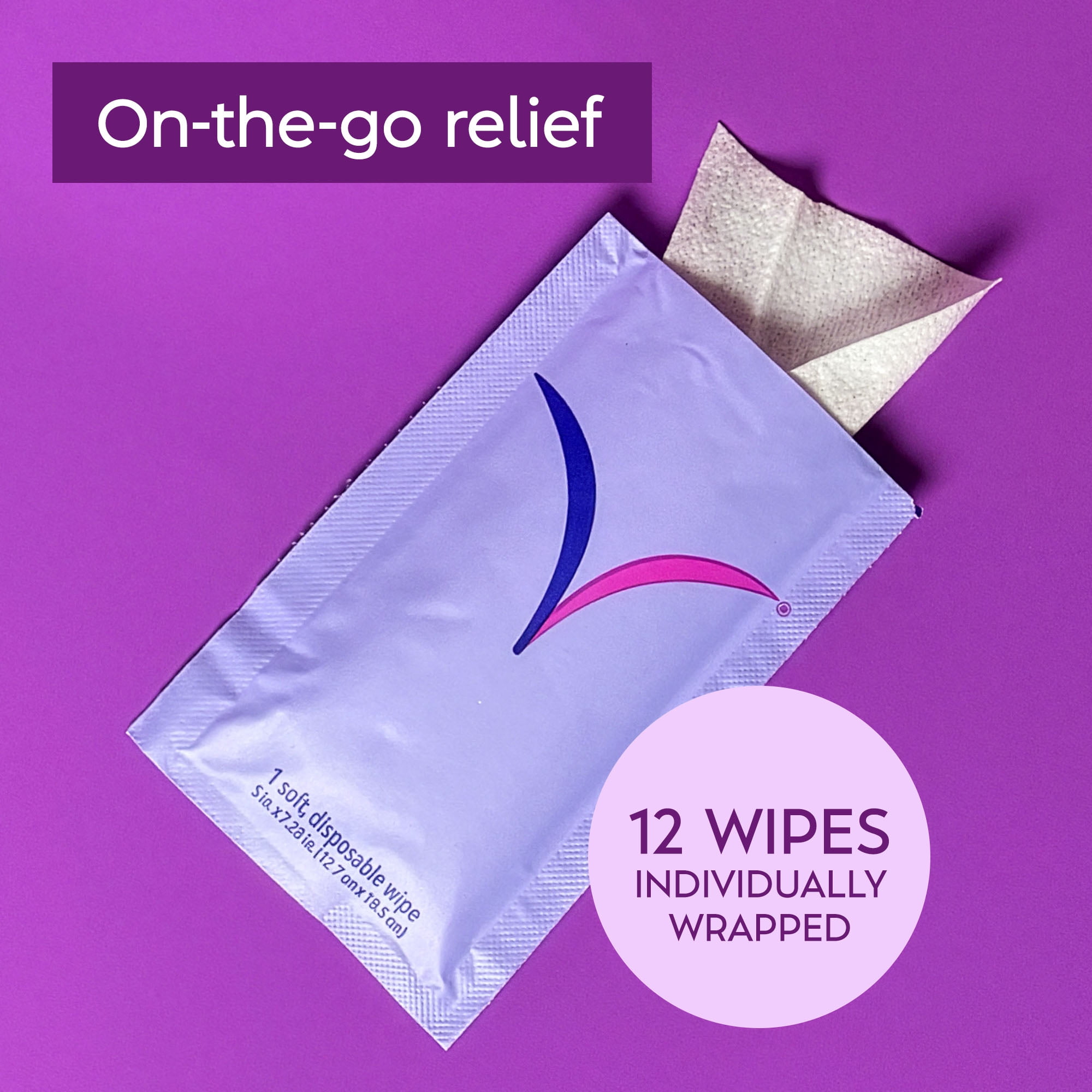 (6 pack) Vagisil Anti-Itch Medicated Feminine Intimate Wipes for Women, Maximum Strength, Gynecologist Tested, 12 Wipes